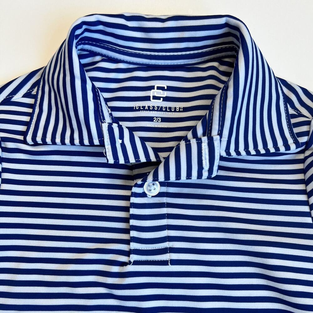 Class Club Blue Striped Polo 2/3 - Picture 4 of 7
